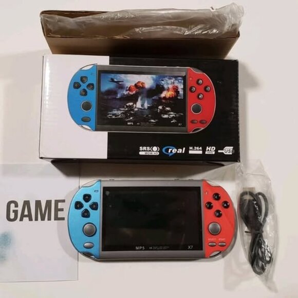 Console, X7 4.3 Inch Video Game Console Handheld Game Players Double Rocker 8GB - Picture 3 of 3